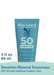 Blue Lizard Sensitive Mineral SPF 50 Sunscreen Lotion Tube 3 oz