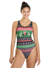Sporti Granny Sweater Jolly-Go-Round Wide Strap One Piece Swimsuit (22-44)