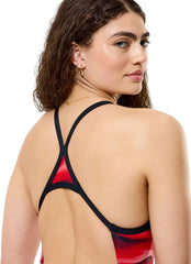 Speedo Women's Topography Turnback One Piece Swimsuit