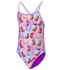 Dolfin Girls' Bon Appetit Printed One Piece Swimsuit (Big Kid)