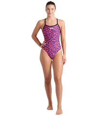 Arena Women's Leopard Challenge Back One Piece Swimsuit