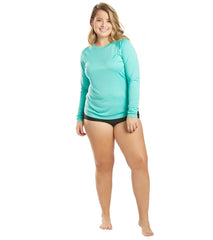 Sporti Plus Size Women's Solid L/S UPF 50+ Sun Shirt