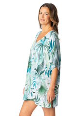 Jantzen Women's Palm Toile Sunkissed Celia Tunic Cover Up