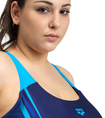 Arena Women's Plus Size Spikes Swim Pro Back One Piece Swimsuit
