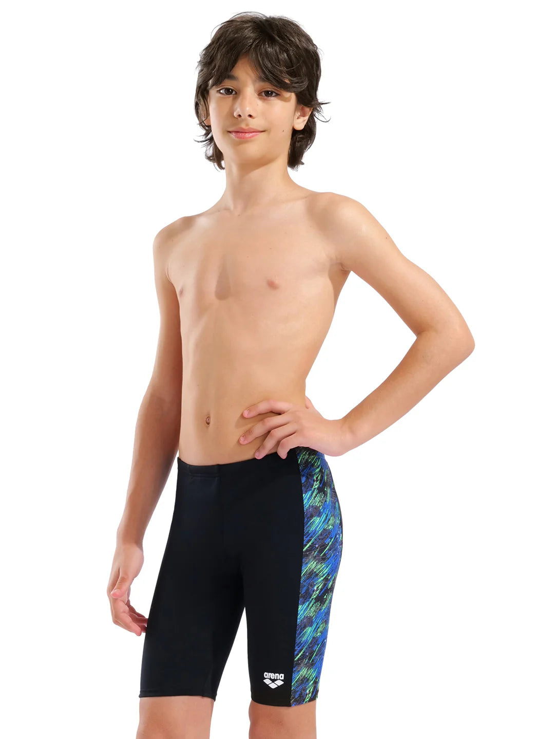 Arena Boys' Draft Print Jammer Swimsuit (Little Kid, Big Kid)