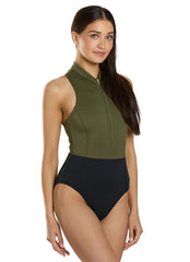 Speedo Women's Sleeveless Thermal One Piece Swimsuit