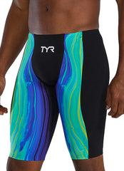 TYR Men's Shockwave Volconyx High Waist Jammer Tech Suit Swimsuit