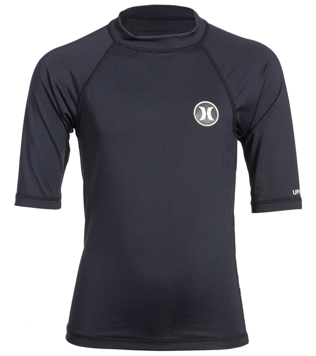 Hurley Boys' Icon Short Sleeve Rashguard (8yrs-16yrs)