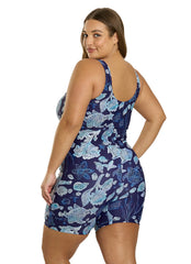 Sporti Plus Size Unitard Neptune's Reef One Piece Swimsuit