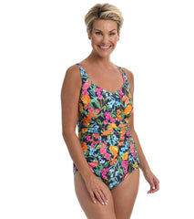 Maxine Women's Wildflower Mio Girl Leg One Piece Swimsuit