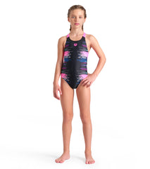 Arena Girls' Rhythm V Back One Piece Swimsuit (Little Kid, Big Kid)