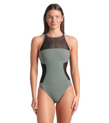 Arena Women's Mesh Panels Pro Back One Piece Swimsuit