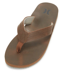 Hurley Men's One And Only Leather Flip Flops