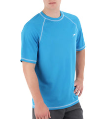 Speedo Men's Easy Short Sleeve Extended Size Swim Shirt