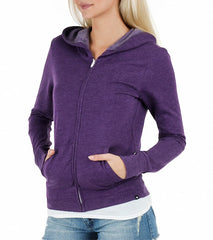 Hurley Women's Solid Slim Zip Up Fleece Hoodie