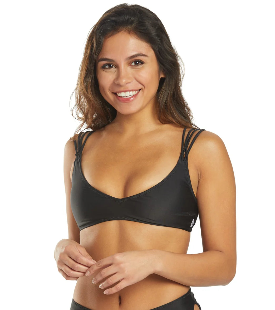 Volcom Simply Solid V Neck Bikini Top