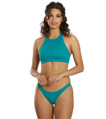 JOLYN Women's Jada Solid High Neck Strappy Back Bikini Top