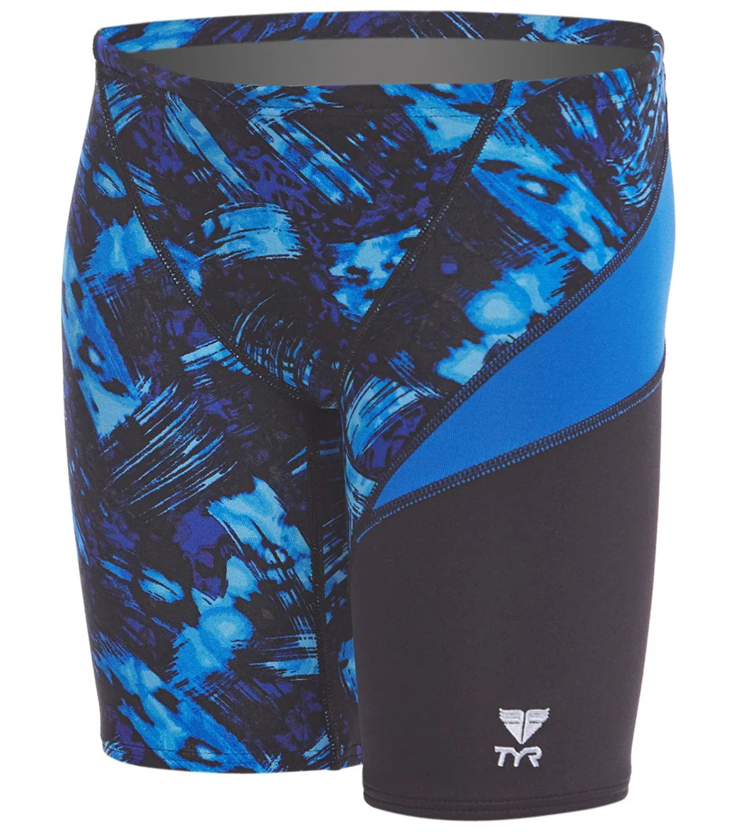 TYR Boys' Emulsion Wave Jammer Swimsuit