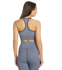 Spiritual Gangster High Neck Jacquard Stripe Bra