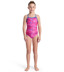 Arena Girls' Daly Light Drop Back One Piece Swimsuit