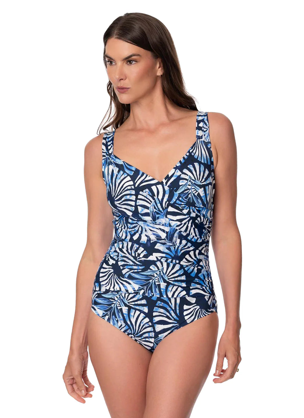 Jantzen Women's Seaside Crush Surplice One Piece Swimsuit