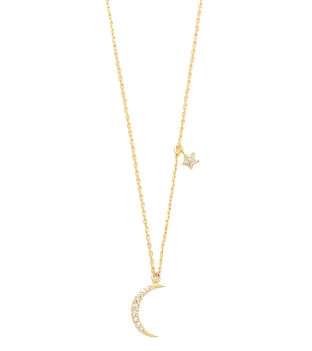 TAI Jewelry Moon Pendant with Star Charm