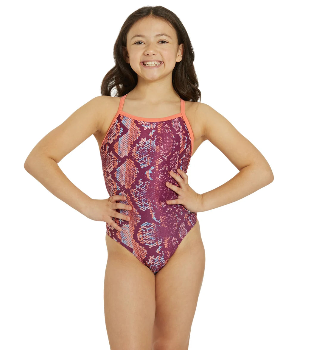 Sporti x Gretchen Walsh Desert Python Thin Strap One Piece Swimsuit Youth (22-28)