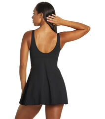 Dolfin Women's Aquashape Print V-Neck Wrap Swim Dress