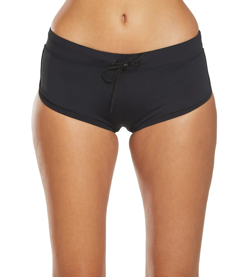 Sporti Active Ribbed Cheeky Boyshort Swim Bottom
