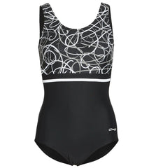 Waterpro Women's Swirl U-Back One Piece Swimsuit