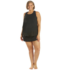 TYR Plus Size Active Grace Overlay Tankini Top