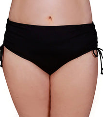 Beach House Solid Plus Size High Waist Tie Side Bottom