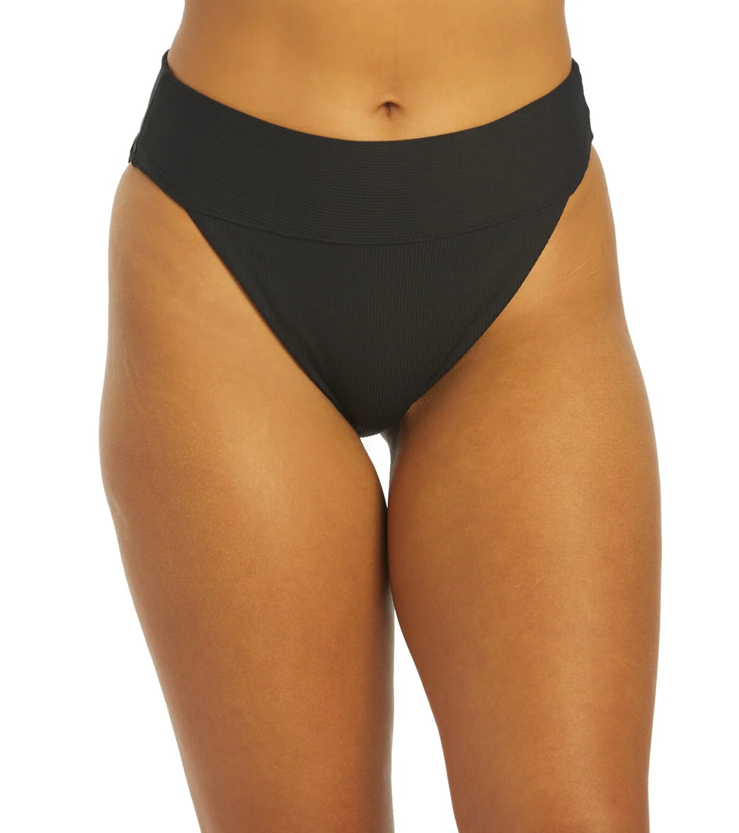 Hurley Women's Baby Rib High Waist Bikini Bottom