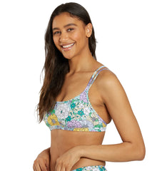 Sporti Active Bondi Floral Double Cross Workout Bikini Top