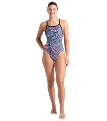 Arena Women's Pink Dahlia Xcross Back One Piece Swimsuit