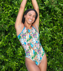 Sporti x Mat Chavez Limited Edition Backstroke Beauties Micro Back One Piece Swimsuit