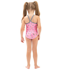Dolfin Girls' Furmaids Printed One Piece Swimsuit (Toddler, Little Kid)