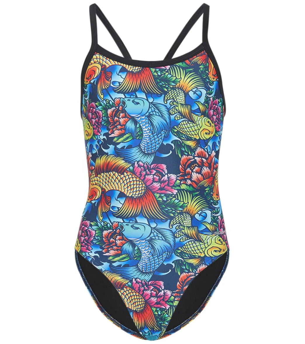 Sporti Irezumi Koi Thin Strap One Piece Swimsuit Youth (22-28)