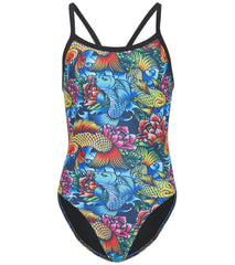 Sporti Irezumi Koi Thin Strap One Piece Swimsuit Youth (22-28)