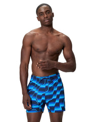 Speedo Men's All Over Print Redondo Edge 16" Volley Swim Trunks