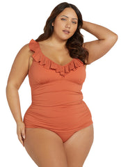 Artesands Woman's Plus Size Wuk-tjarra Manet Tankini Top (Multifit D-G Cup)