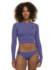 Body Glove Women's Smoothies Let It Be Long Sleeve Crop Rash Guard