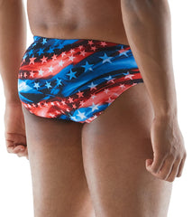 TYR Men's Freedom Flag Racer Brief Swimsuit