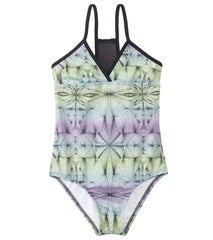 Hurley Girls' Fine Lines Racerback One Piece Swimsuit (7yrs-14yrs)