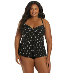 Miraclesuit Plus Women's Plus Size Pizzelles Love Knot Tankini Top