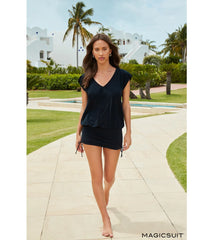 Magicsuit by Miraclesuit Women's Cover Ups Shirred Beach Dress