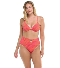 Body Glove Women's Impression Woodstock High Waisted Bikini Bottom