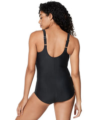 Speedo Women's Chlorine Resistant Solid Sweetheart One Piece Swimsuit