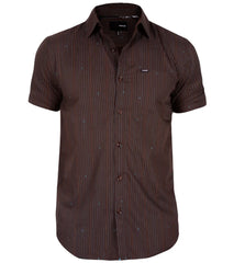 Hurley Guys' Icon Stripe S/S Button Up Shirt