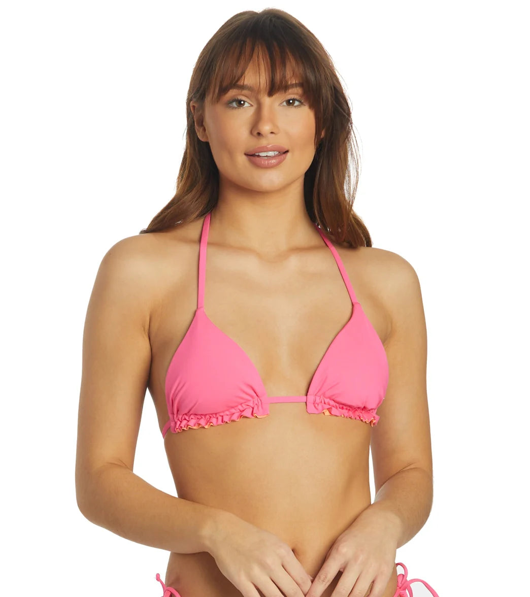 Hurley Women's Solid Reversible Triangle Bikini Top